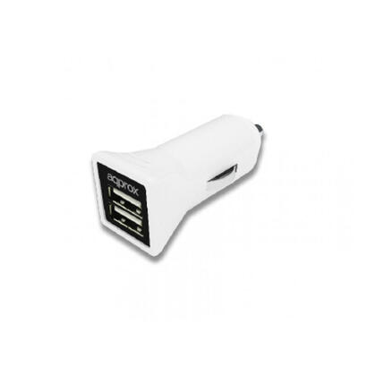 approx-cargador-para-coche-2-usb-5v31-ah-color-blanco-appusbcar31w