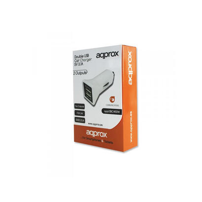 approx-cargador-para-coche-2-usb-5v31-ah-color-blanco-appusbcar31w