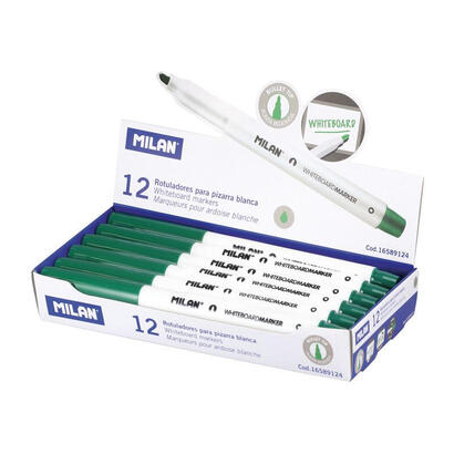 caja-de-12-rotuladores-verdes-o37mm-para-pizarra-blanca-milan