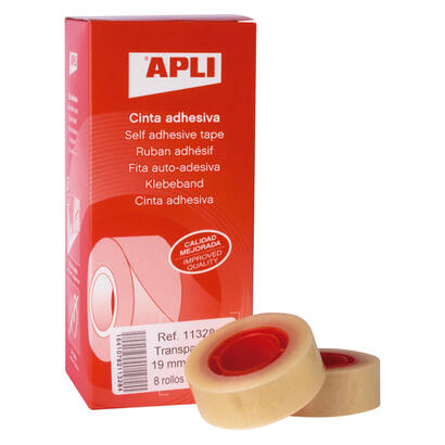apli-pack-de-8-cintas-adhesivas-transparente-19-mm-x-33-m