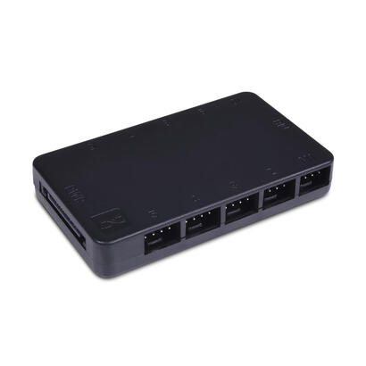 control-de-ventilador-alphacool-core-10x-divisor-pwm-de-4-pines-negro-con-conexion-de-alimentacion-sata