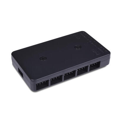 control-de-ventilador-alphacool-core-10x-divisor-pwm-de-4-pines-negro-con-conexion-de-alimentacion-sata