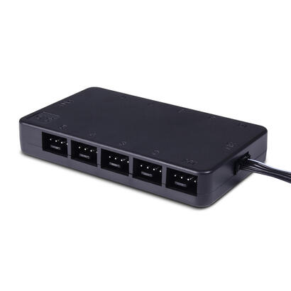 control-de-ventilador-alphacool-core-10x-divisor-pwm-de-4-pines-negro-con-conexion-de-alimentacion-sata