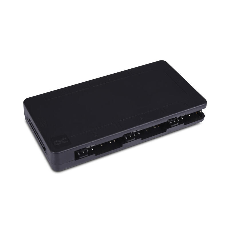 control-del-ventilador-alphacool-core-6x-4-pin-pwmargb-hubsplitter-negro