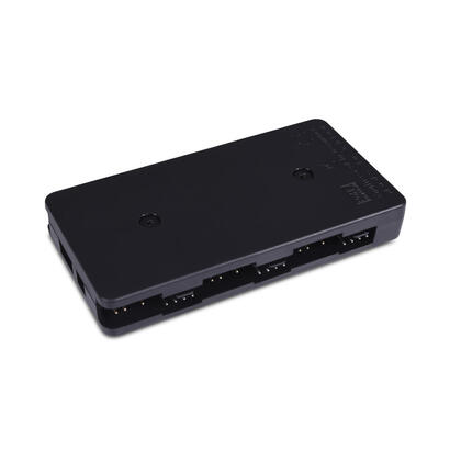 control-del-ventilador-alphacool-core-6x-4-pin-pwmargb-hubsplitter-negro