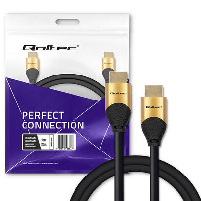 cable-qoltec-50354-hdmi-v21-ultra-high-speed-8k-60hz-30awg-gold-1m