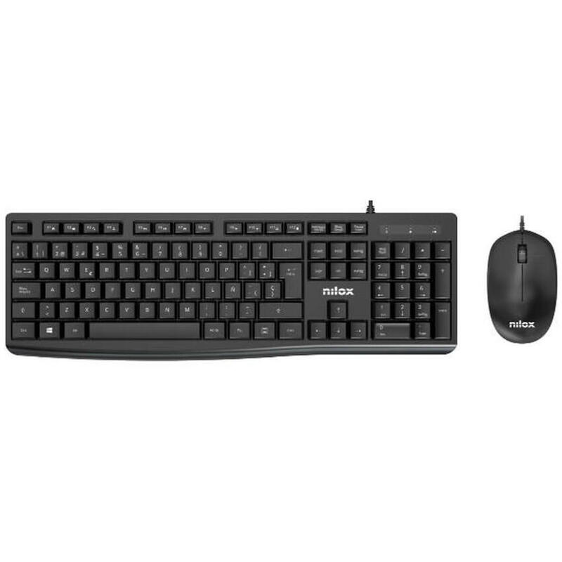 nilox-tecladoraton-espanol-combo-con-cable-negro
