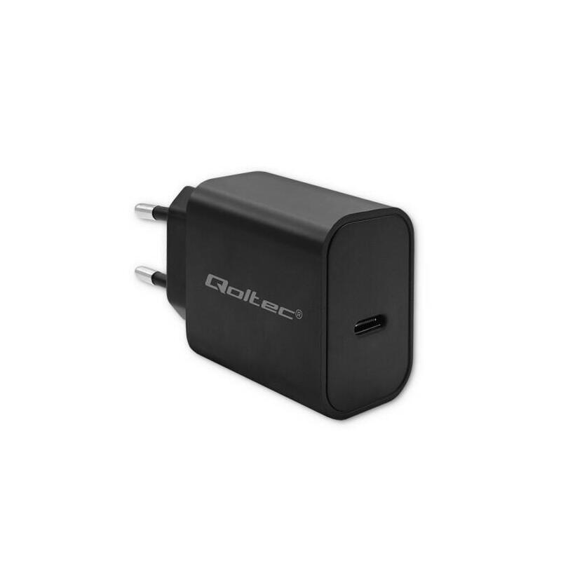 qoltec-52376-super-quick-pd-charger-usb-c-20w-5-12v-167-3a-black