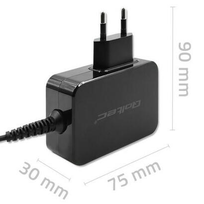 qoltec-52385-gan-power-pro-charger-1xusb-c-45w-5-20v-225-3a-black