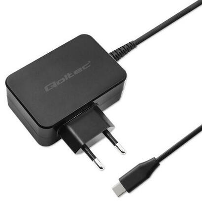 qoltec-52385-gan-power-pro-charger-1xusb-c-45w-5-20v-225-3a-black