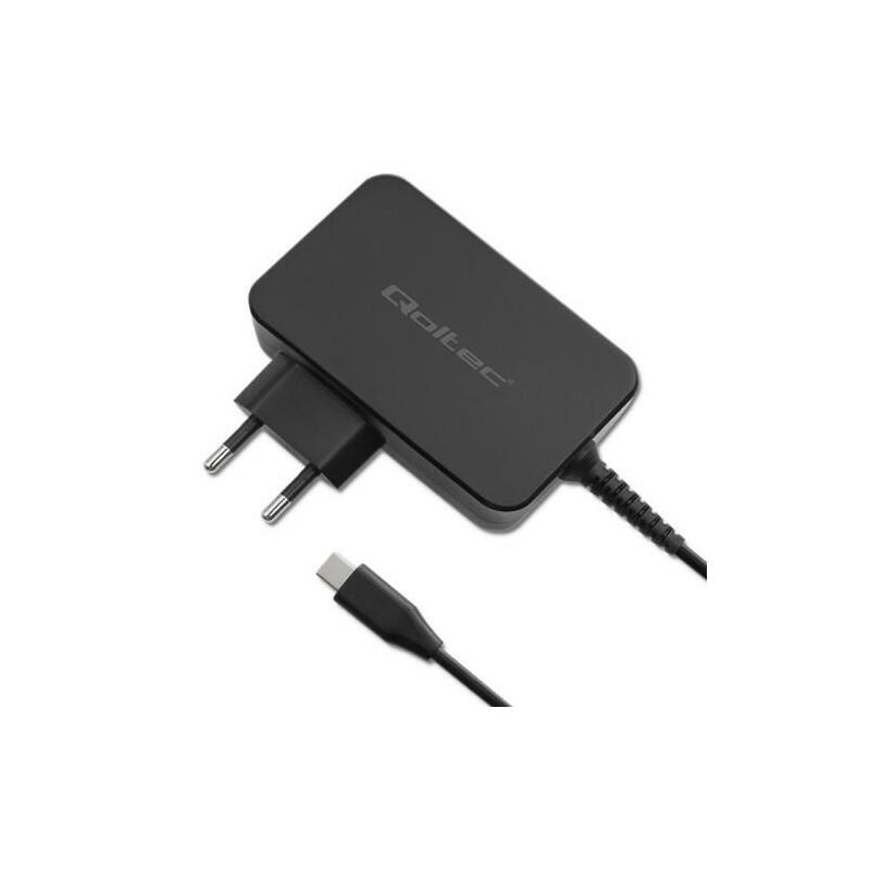 qoltec-52388-gan-power-pro-charger-1xusb-c-100w-5-20v-3-5a-black