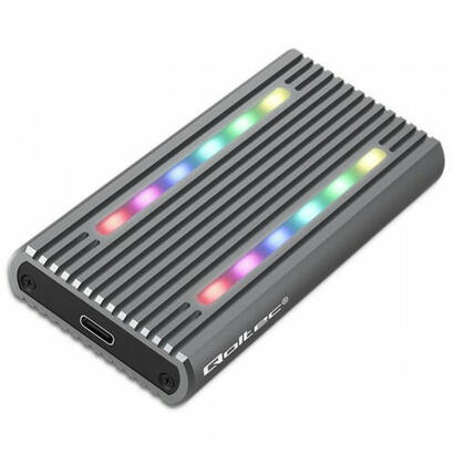 qoltec-52272-caja-externa-para-m2-ssd-sata-nvme-rgb-led-usbc-4tb