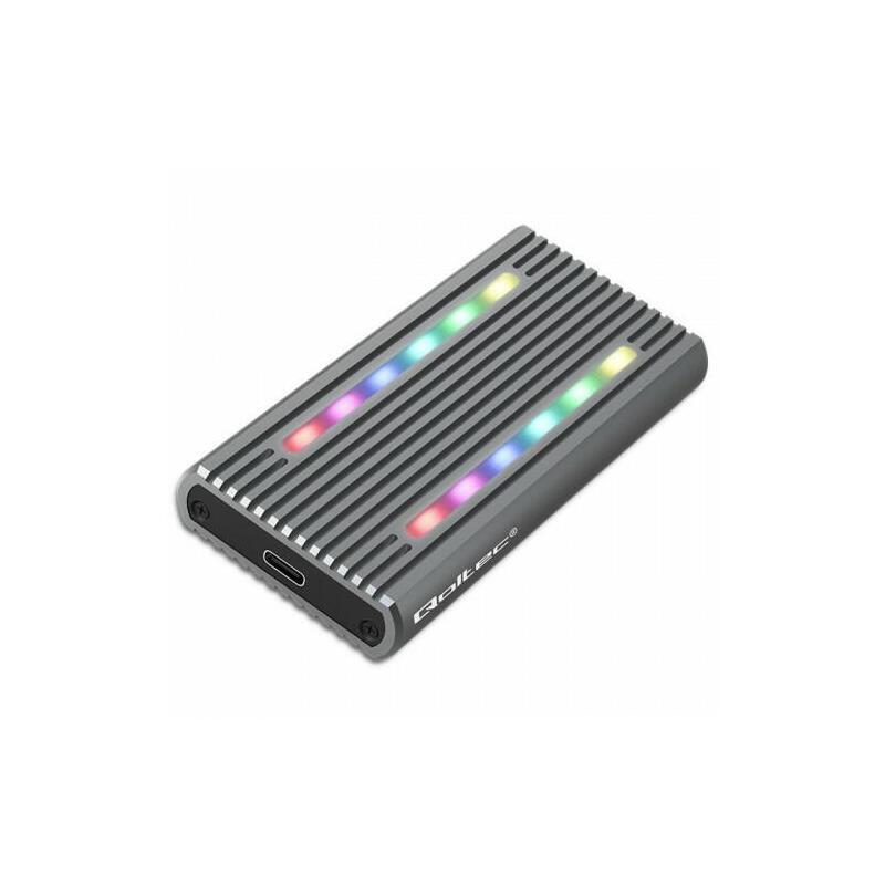 qoltec-52272-caja-externa-para-m2-ssd-sata-nvme-rgb-led-usbc-4tb