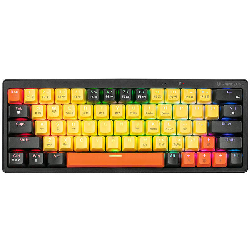 tracer-evo2-teclado-juego-usb-rf-wireless-bluetooth-qwerty-ingles-negro-naranja-amarillo