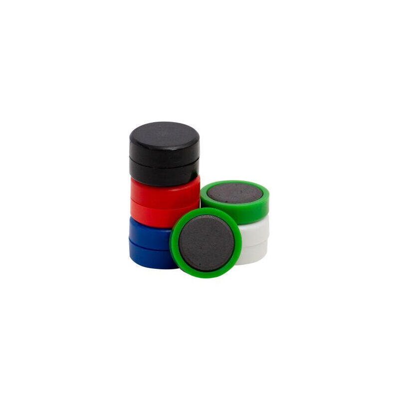 iman-para-sujecion-q-connect-ideal-para-pizarras-magneticas25-mm-colores-surtidos-caja-de-10-unidades