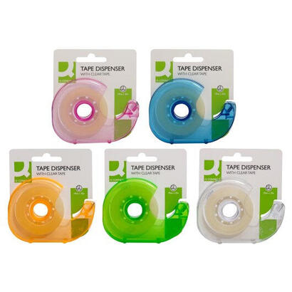 q-connect-kf27009-cinta-adhesiva-plastico-colores-surtidos