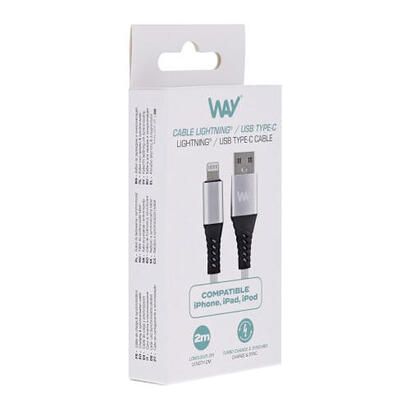 tnb-way-cable-de-carga-y-sincronizacion-usblightning-2m-gris