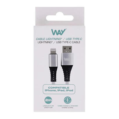 tnb-way-cable-de-carga-y-sincronizacion-usblightning-2m-gris