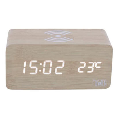 tnb-joy-reloj-despertador-led-de-3-alarmas-con-cargador-de-induccion-efecto-madera