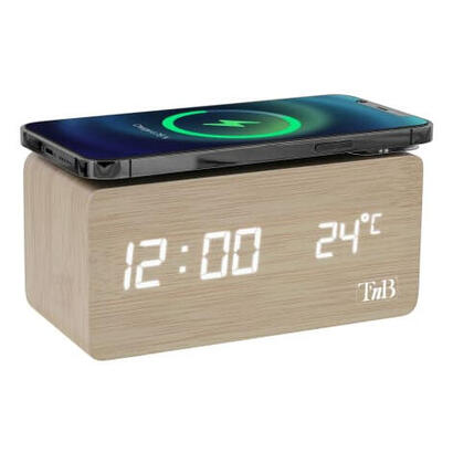 tnb-joy-reloj-despertador-led-de-3-alarmas-con-cargador-de-induccion-efecto-madera