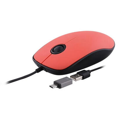 tnb-raton-con-cable-usb-a-usb-c-sunset-rojo