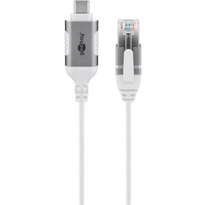cable-adaptador-ethernet-goobay-usb-c-32-gen2-rj-45-slim-blanco-1-metro-74385