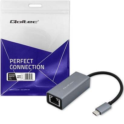 qoltec-50352-usb-c-to-rj45-ethernet-adapter-1000mbps-aluminium-housing