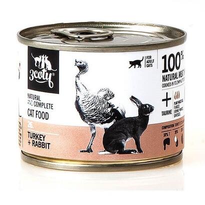 3coty-turkey-rabbit-for-adult-cats-180g