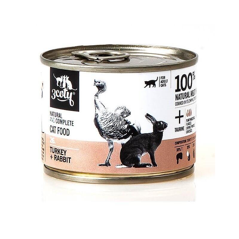 3coty-turkey-rabbit-for-adult-cats-180g