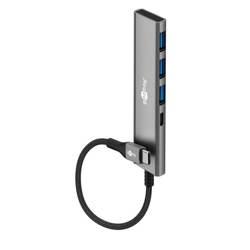 hub-goobay-76562-slim-4-port-usb-usb-c-auf-usb-c-usb-a-5-gbit-s-grey