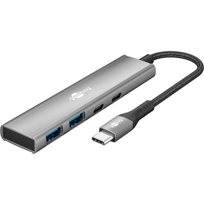 hub-goobay-76563-slim-4-port-usb-usb-c-auf-usb-c-usb-a-5-gbit-s-grey