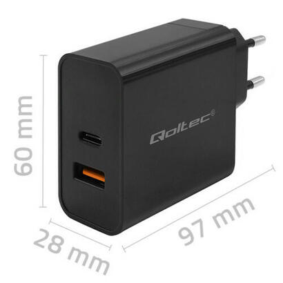 qoltec-52380-super-quick-pd-charger-1xusb-c-1xusb-65w-5-20v-15-325a-black