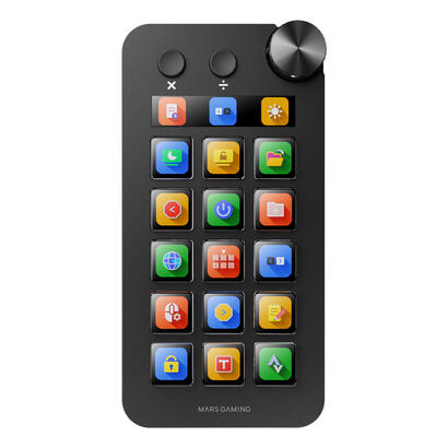 control-deck-mars-gaming-msd-neo-15-teclas-lcd-1-rueda-2-botones-negro