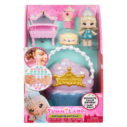 mga-entertainment-yummiland-beauty-bag-playset-lip-gloss-doll-cupcake-beauty-bag-figura-de-juguete-546733-euc