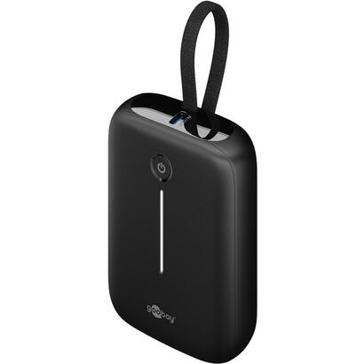 goobay-powerbank-10000-mah-integriertes-usb-c-cable-13cm-20-watt-negro-10-ah-1x-usb-a-2x-usb-c-pd-qc-76251