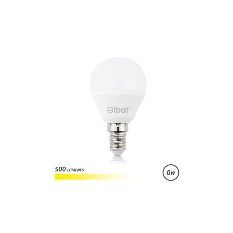 elbat-bombilla-led-g45-6w-500lm-e14-luz-calida-3000k-blanco