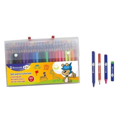bismark-maletin-escolar-de-escritura-con-20-rotuladores-de-colores-30-lapices-de-colores-20-pinturas-de-cera-con