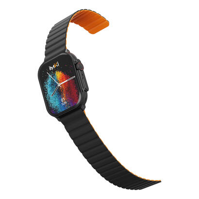 imiki-smartwatch-sf1-blackblack-orange-magnetic-strap
