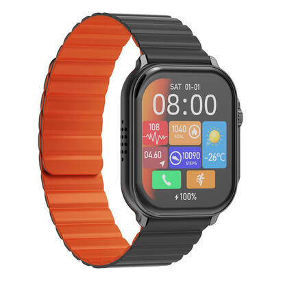 imiki-smartwatch-sf1-blackblack-orange-magnetic-strap