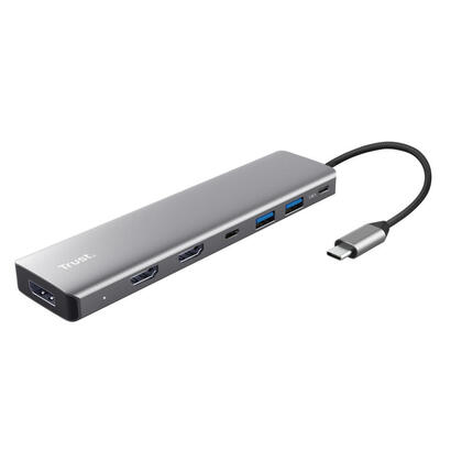 docking-usb-tipo-c-trust-dalyx-2xusb-2xhdmi-1xdisplayport-1xusb-tipo-c-pd-gris