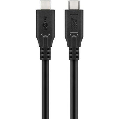goobay-usb4-gen-3x2-cable-usb-c-stecker-usb-c-stecker-40gbits-negro-05-meter-pd-laden-mit-bis-zu-100-watt-74190