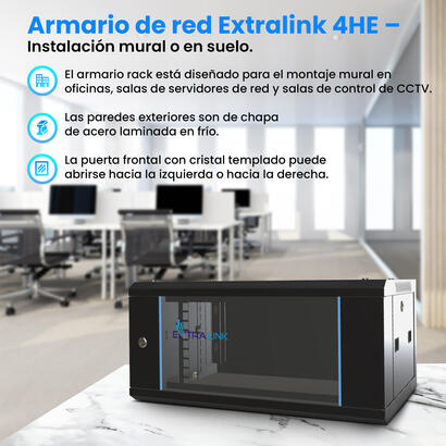 armario-rack-extralink-ex2886-178-mm-600-mm-450-mm-colgante-19-negro