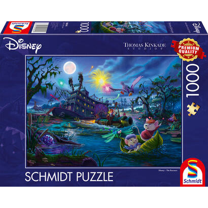 schmidt-spiele-thomas-kinkade-studios-disney-los-rescatadores-puzzle-1000-piezas-58046