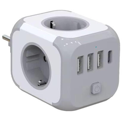 regleta-cubo-adaptador-de-enchufe-3x-tipo-f-3x-usb-a-1x-usb-c