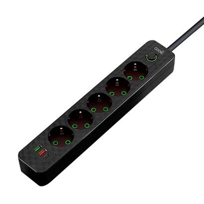 cool-cargador-universal-multipuerto-regleta-7-puertos-negro