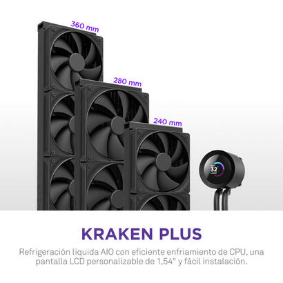 refrigeracion-liquida-cpu-nzxt-kraken-plus-360-negro
