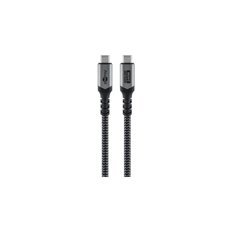cable-goobay-usb4-gen-3x2-conector-usb-c-conector-usb-c-40-gbits-negrogris-18-metros-pd-carga-con-hasta-240-vatios-74213