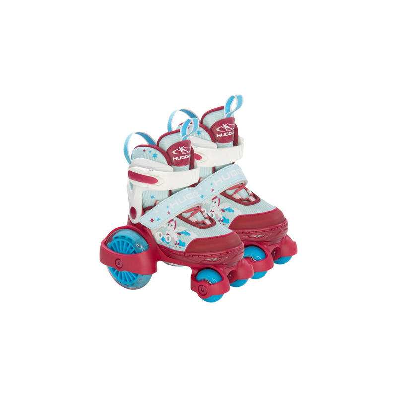 hudora-22053-patines-rojoceleste