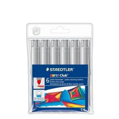staedtler-noris-jumbo-340-pack-de-6-rotuladores-jumbo-punta-de-fibra-trazo-3mm-tapa-ventilada-gris