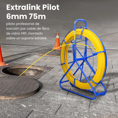 extralink-pilot-6mm-75m-varilla-de-traccion-de-cable-fibra-de-vidrio-frp-d-6mm-l-75m-amarillo